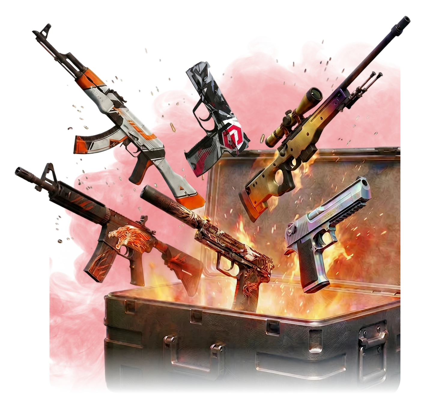 Guns from box